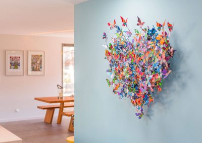 L'œuvre d'art du papillon dans une villa de luxe