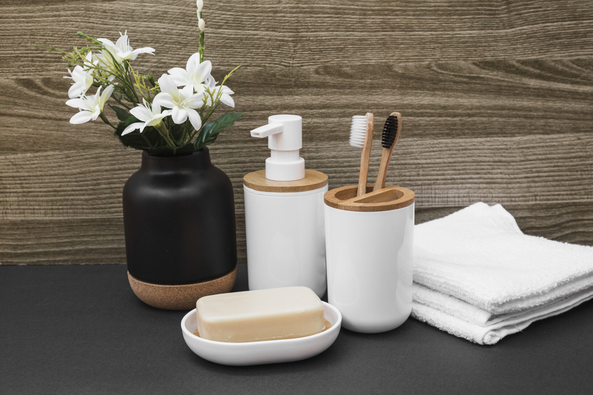 amenties de salle de bain durables - QALIA luxe conscient tourisme responsable villas de luxe
